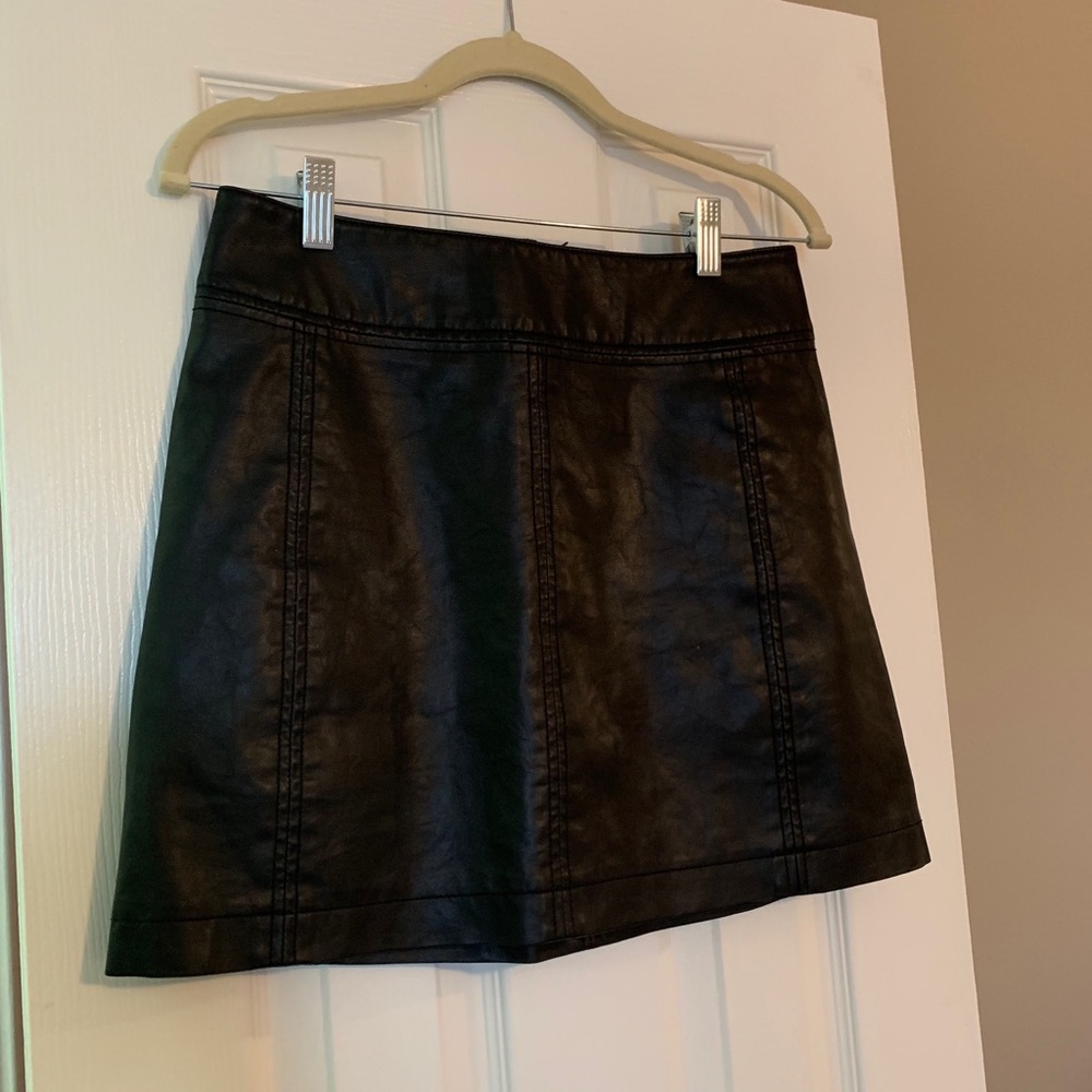 Free People Leather Skirt